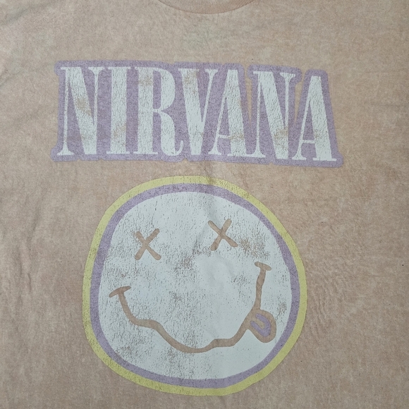 Nirvana Smiley Face Band T-shirt Size Large - Picture 2 of 5